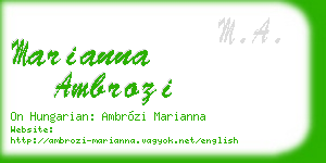 marianna ambrozi business card